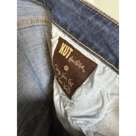 Kut From The Kloth Jeans Bardot Crop Skinny Boyfriend Distressed Women’s Sz 12 - Picture 12 of 12